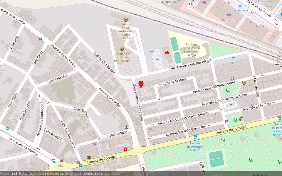 Mapa de Subasta Inmueble (Vivienda) en Ponferrada, León