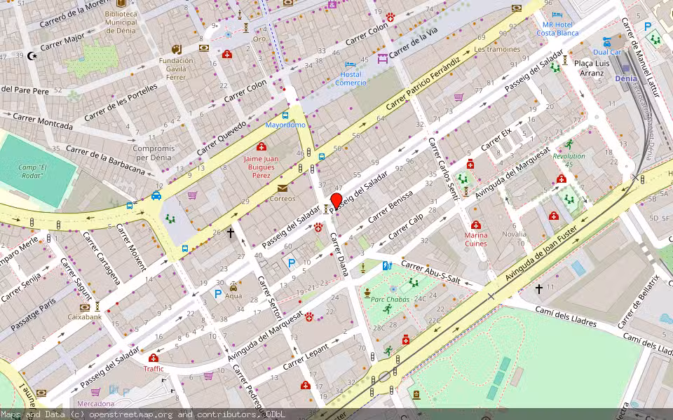 Mapa de Subasta Inmueble (Otros) en Dénia, Alicante/Alacant