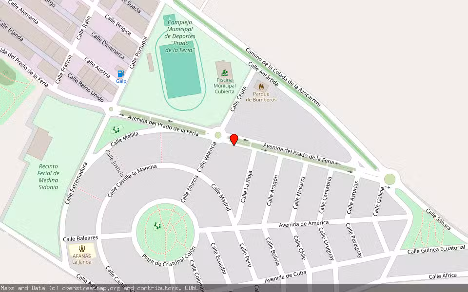 Mapa de Subasta Inmueble (Vivienda) en Medina Sidonia, Cádiz