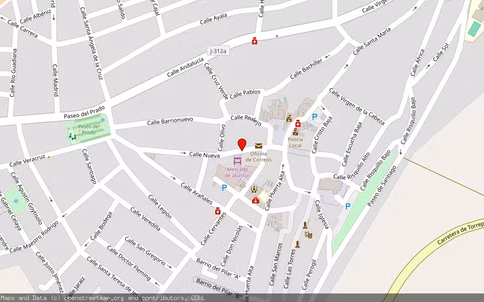Mapa de Subasta Inmueble (Vivienda) en Torreperogil, Jaén