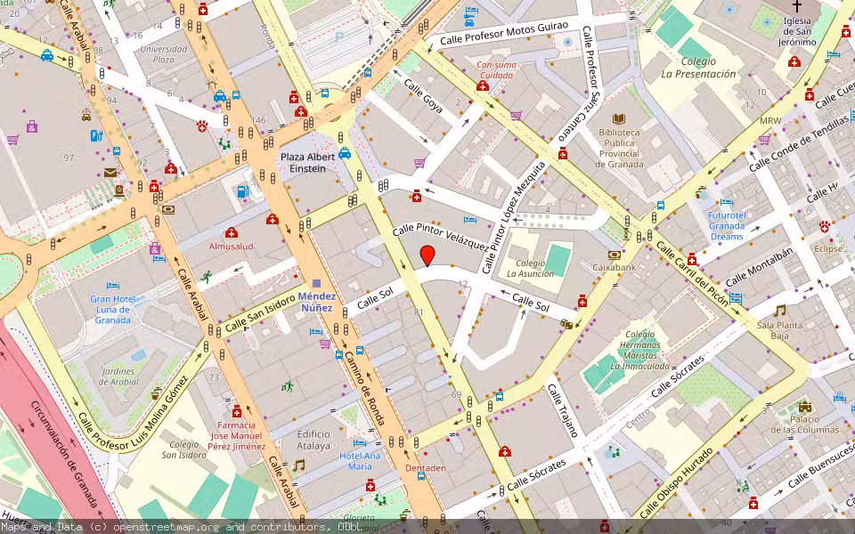 Mapa de Subasta Inmueble (Vivienda) en Granada