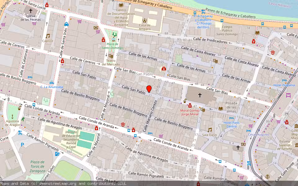 Mapa de Subasta Inmueble (Trastero) en Zaragoza