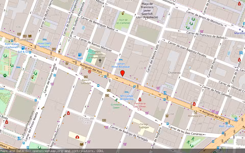 Mapa de Subasta Inmueble (Garaje) en Valencia, Valencia/València