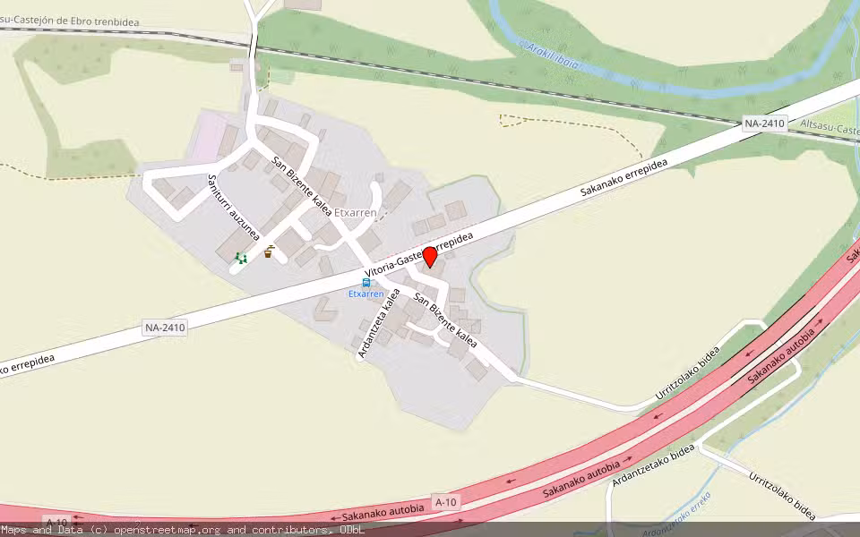 Mapa de Subasta Inmueble (Solar) en Etxarren, Navarra