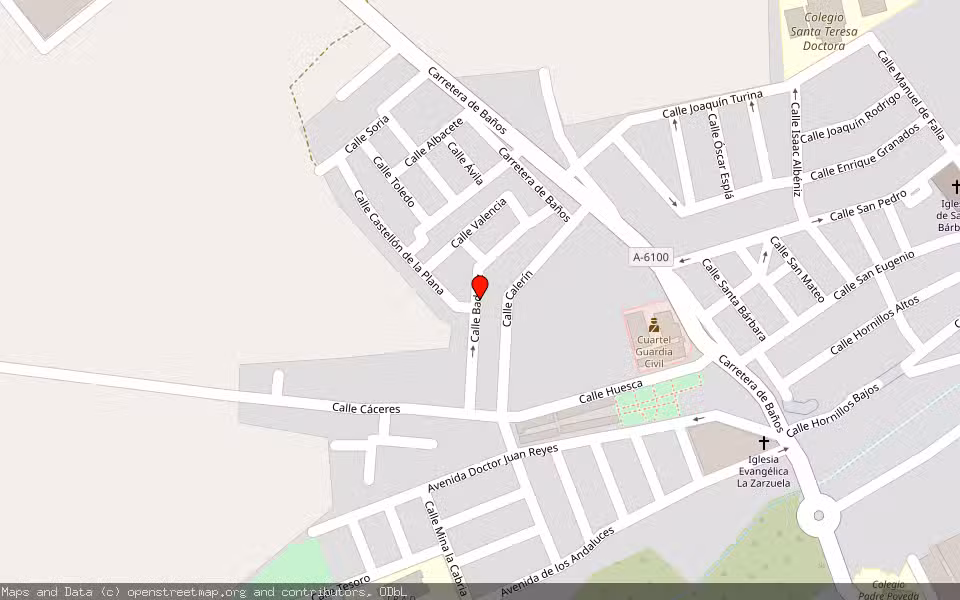 Mapa de Subasta Inmueble (Vivienda) en Linares, Jaén