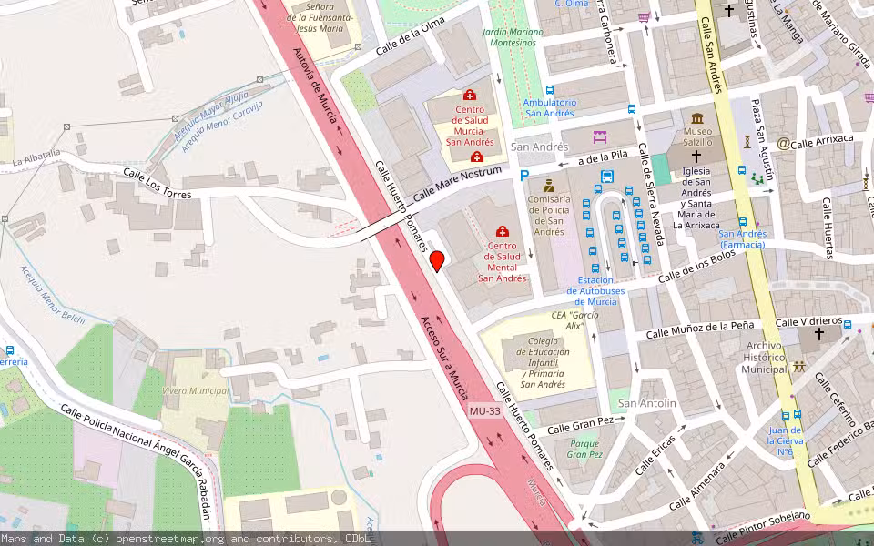 Mapa de Subasta Inmueble (Garaje) en Murcia