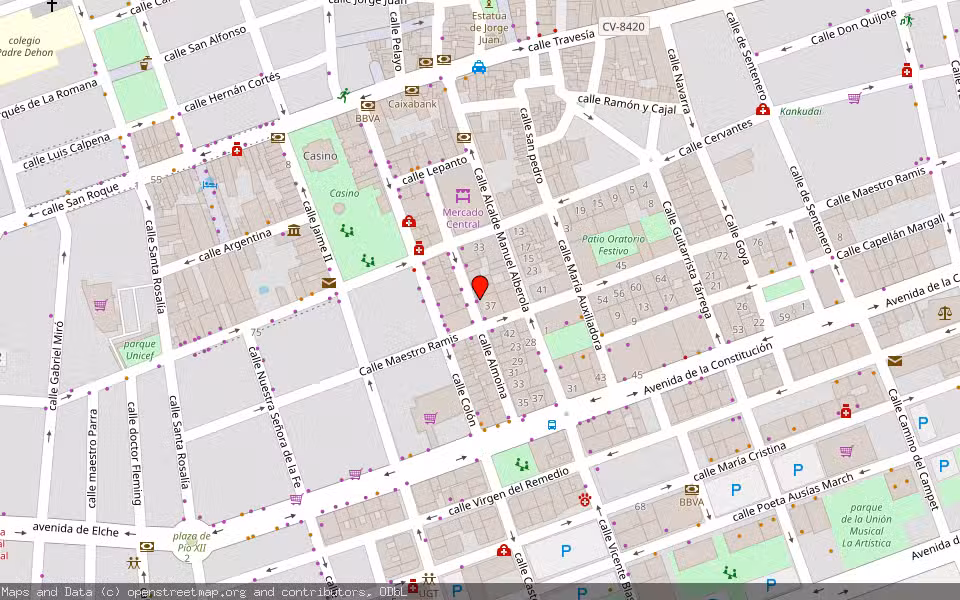 Mapa de Subasta Inmueble (Vivienda) en Novelda, Alicante/Alacant