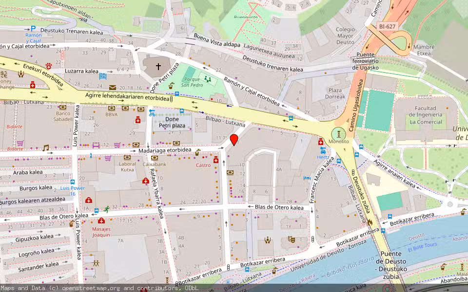 Mapa de Subasta Inmueble (Garaje) en Bilbao, Bizkaia