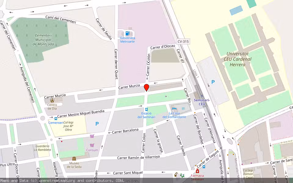 Mapa de Subasta Inmueble (Garaje) en Moncada, Valencia/València