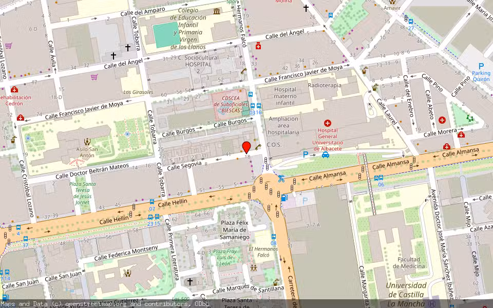 Mapa de Subasta Inmueble (Local comercial) en Albacete
