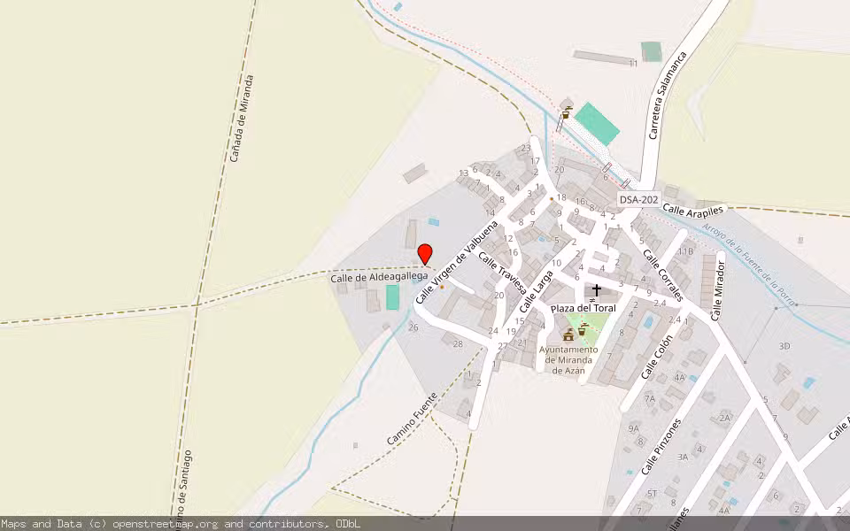 Mapa de Subasta Inmueble (Vivienda) en Miranda De Azan, Salamanca