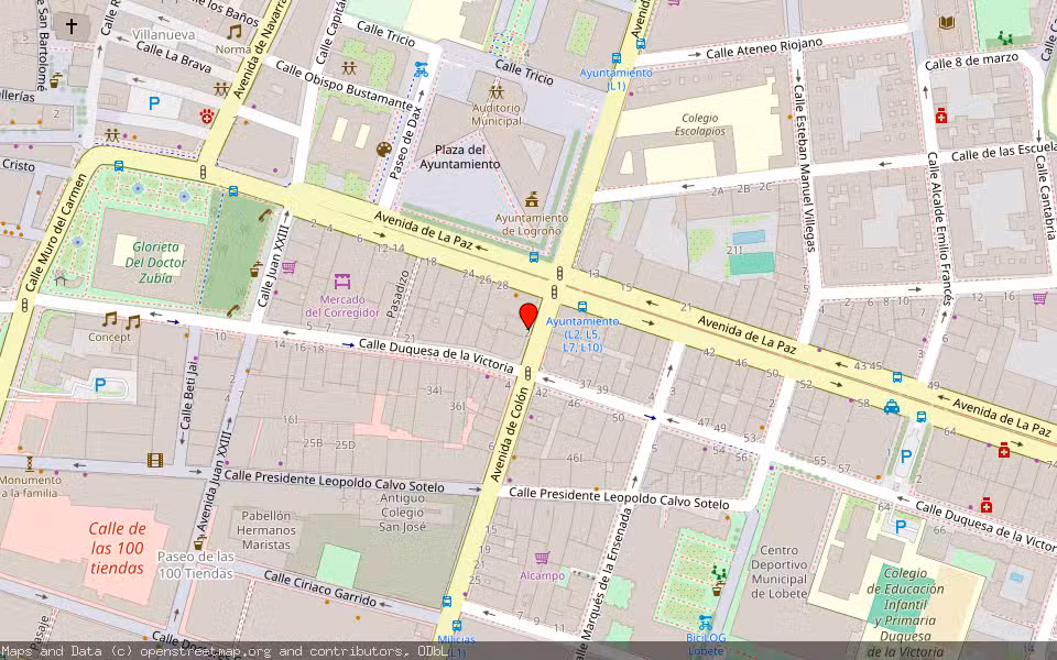 Mapa de Subasta Inmueble (Local comercial) en 26003, La Rioja