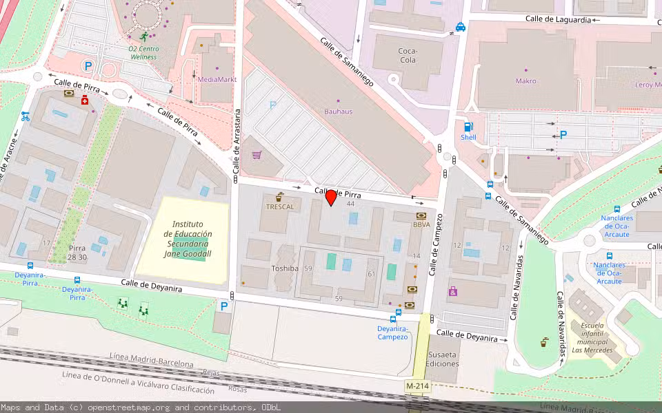 Mapa de Subasta Inmueble (Garaje) en Madrtid, Madrid