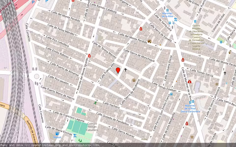 Mapa de Subasta Inmueble (Vivienda) en Madrid