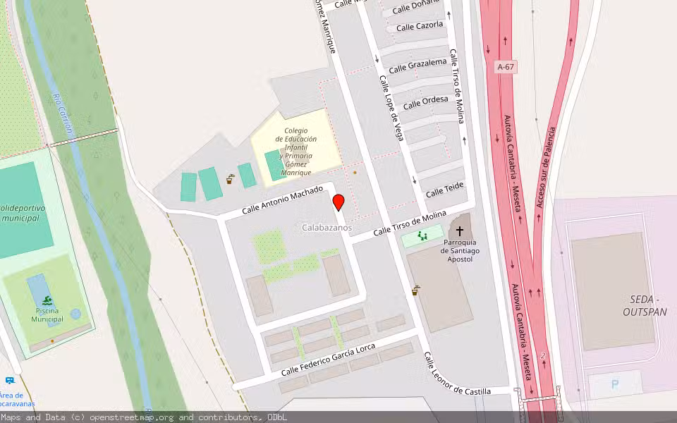 Mapa de Subasta Inmueble (Solar) en Villamuriel De Cerrato, Palencia