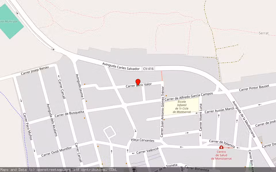 Mapa de Subasta Inmueble (Vivienda) en Montserrat, Valencia/València