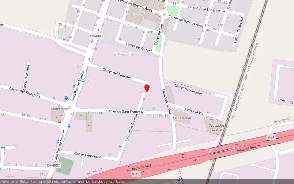 Mapa de Subasta Inmueble (Vivienda) en Beniparrell, Valencia/València