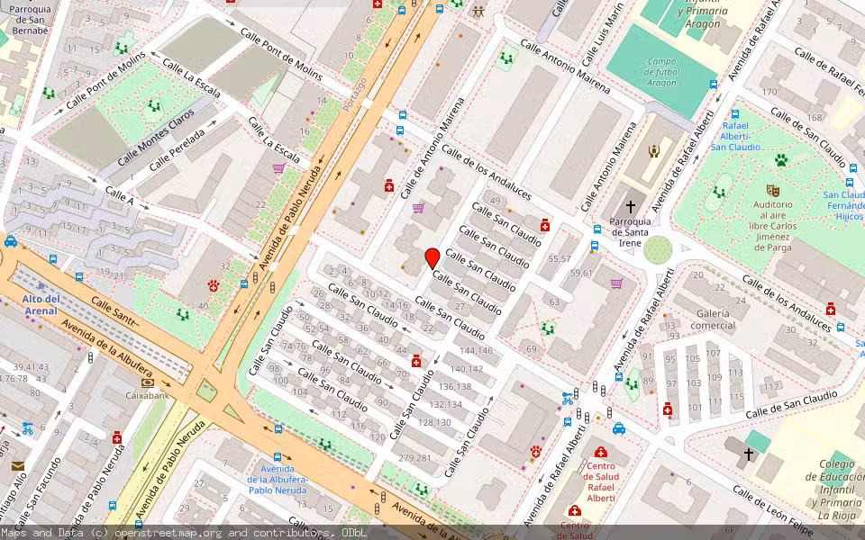 Mapa de Subasta Inmueble (Local comercial) en Madrid