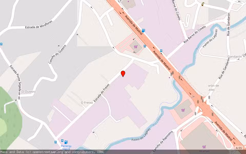 Mapa de Subasta Inmueble (Nave industrial) en Vigo, Pontevedra