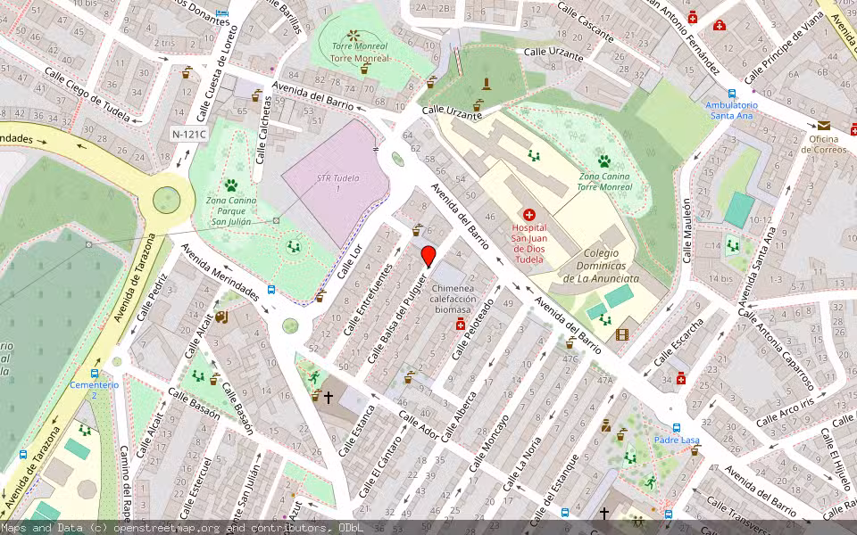 Mapa de Subasta Inmueble (Vivienda) en Tudela, Navarra