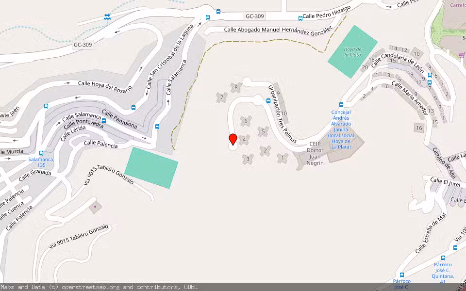 Mapa de Subasta Inmueble (Vivienda) en Las Palmas De Gran Canaria, Las Palmas