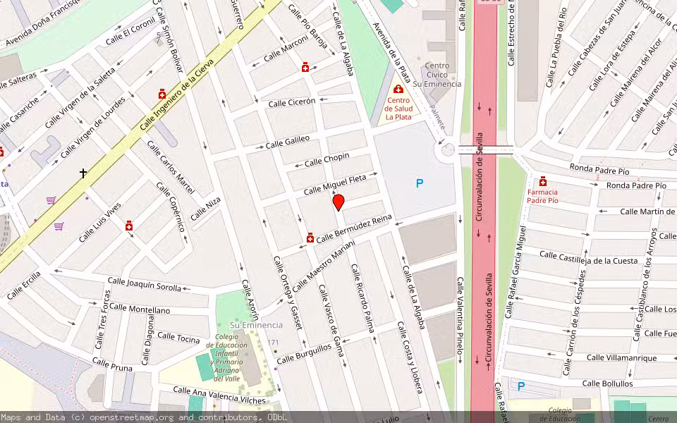 Mapa de Subasta Inmueble (Vivienda) en Sevilla