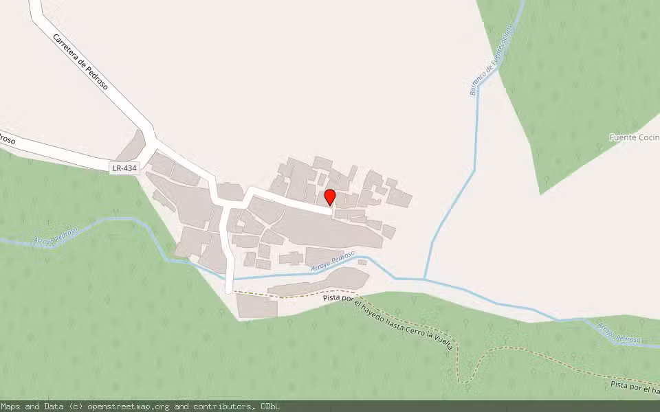 Mapa de Subasta Inmueble (Vivienda) en Pedroso, La Rioja