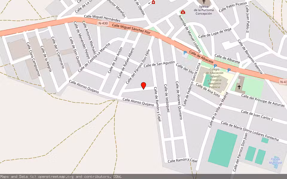 Mapa de Subasta Inmueble (Vivienda) en Barrax, Albacete