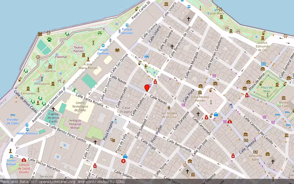 Mapa de Subasta Inmueble (Otros) en Cadiz, Cádiz