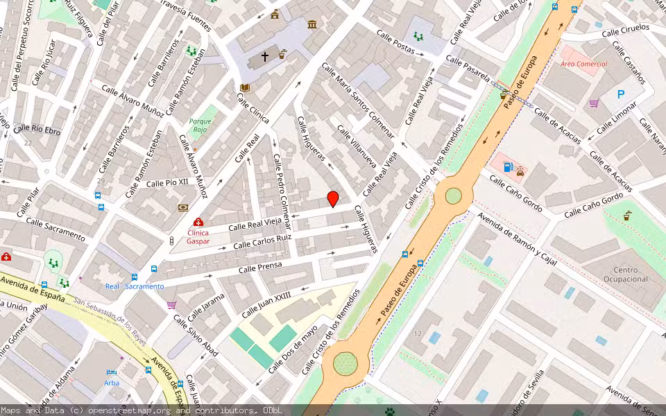 Mapa de Subasta Inmueble (Garaje) en San Sebastian De Los Reyes, Madrid