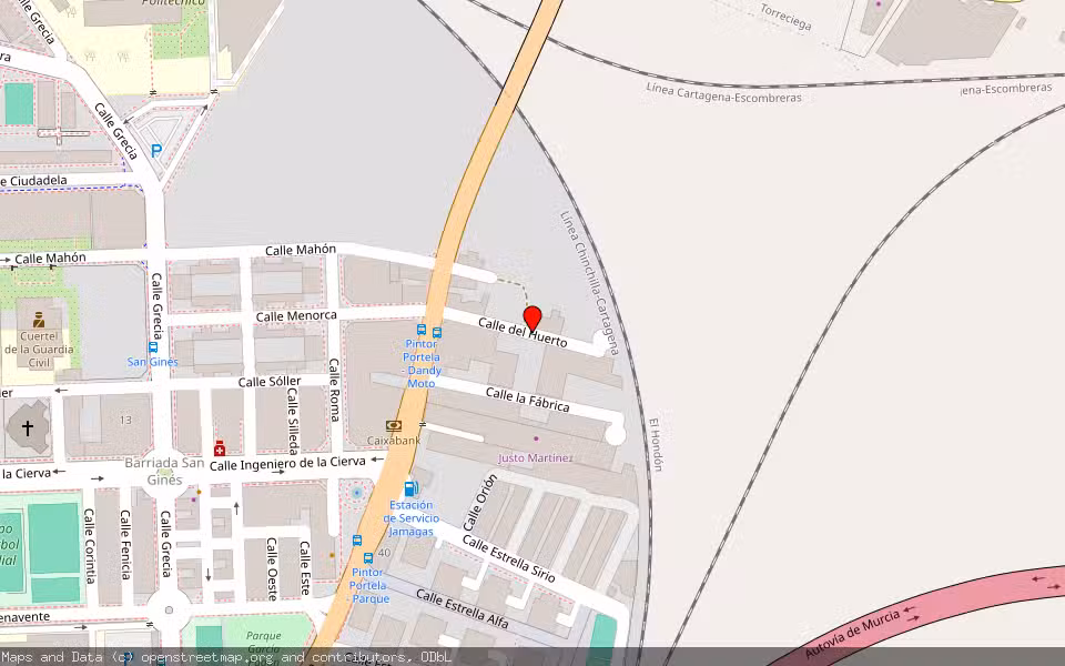 Mapa de Subasta Inmueble (Vivienda) en Cartagena, Murcia