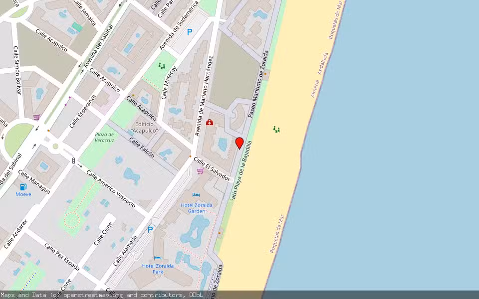 Mapa de Subasta Inmueble (Vivienda) en Roquetas De Mar, Almería