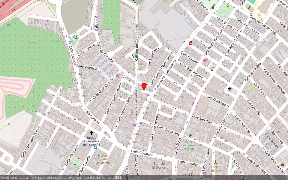 Mapa de Subasta Inmueble (Vivienda) en Atarfe, Granada