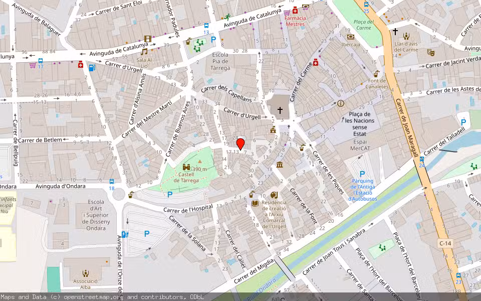 Mapa de Subasta Inmueble (Finca rústica) en Tarrega, Lleida