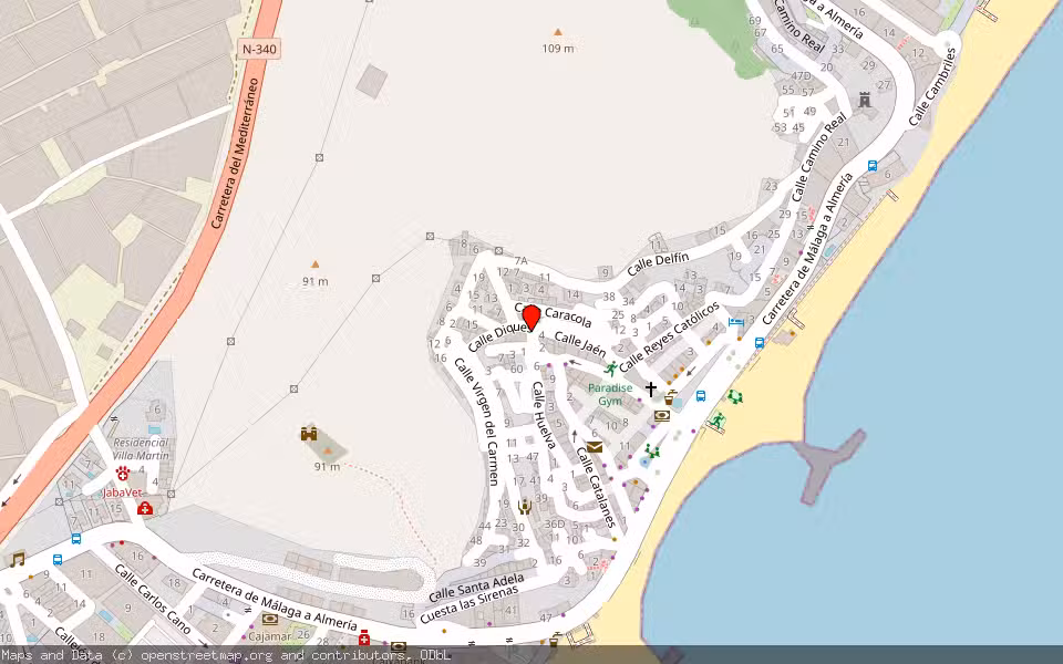 Mapa de Subasta Inmueble (Vivienda) en Castell De Ferro, Granada