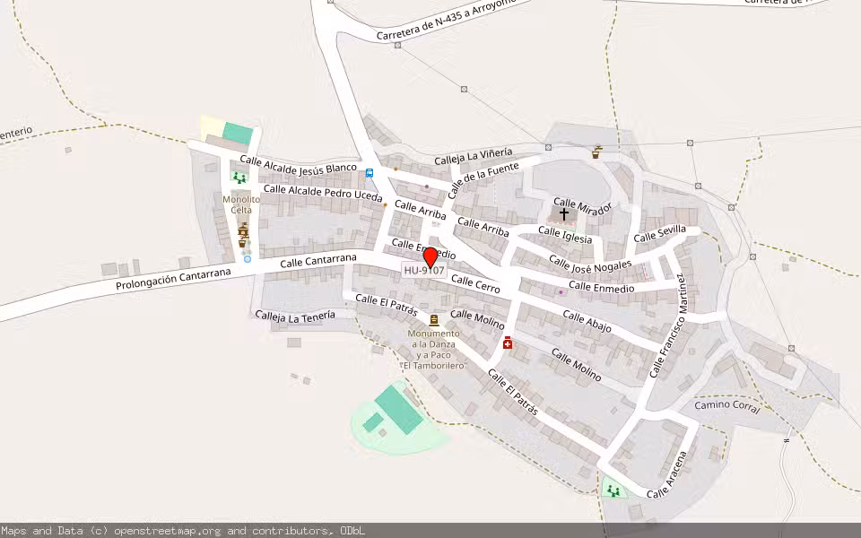 Mapa de Subasta Inmueble (Vivienda) en Hinojales, Huelva