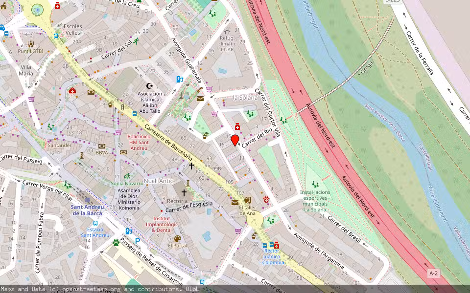 Mapa de Subasta Inmueble (Vivienda) en Sant Andreu De La Barca, Barcelona