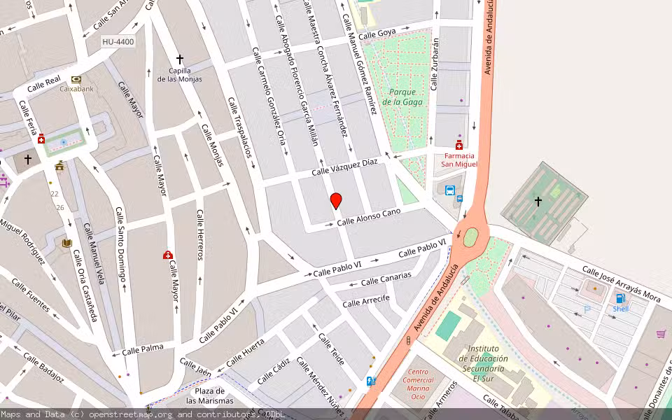 Mapa de Subasta Inmueble (Vivienda) en Lepe, Huelva