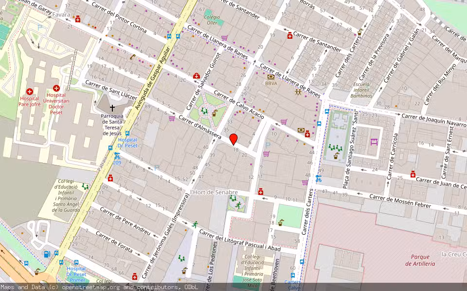 Mapa de Subasta Inmueble (Vivienda) en Valencia, Valencia/València