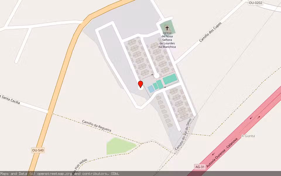 Mapa de Subasta Inmueble (Vivienda) en A Merca, Ourense