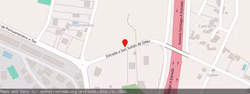 Mapa de Subasta de Inmueble (Vivienda) en Teo, La Coruña (A Coruña) 