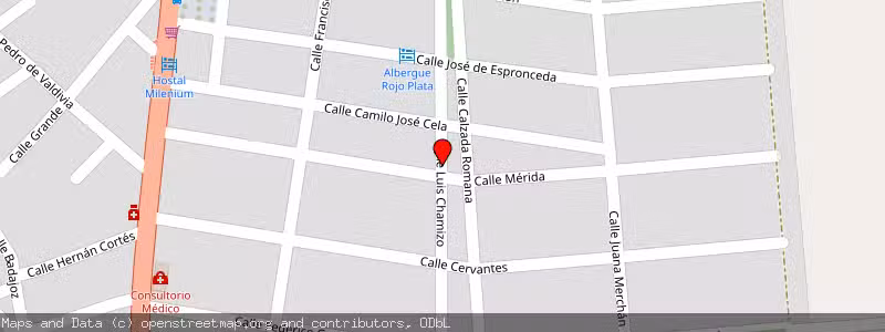 Mapa de Subasta de Inmueble (Vivienda) en Merida, Badajoz 