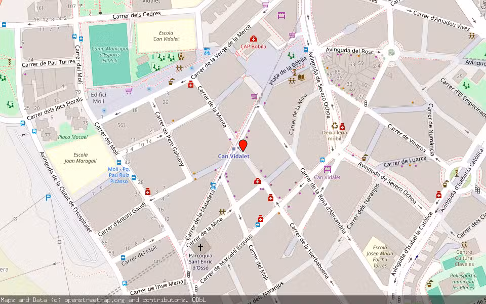 Mapa de Subasta Inmueble (Garaje) en L'hospitalet De Llobregat, Barcelona