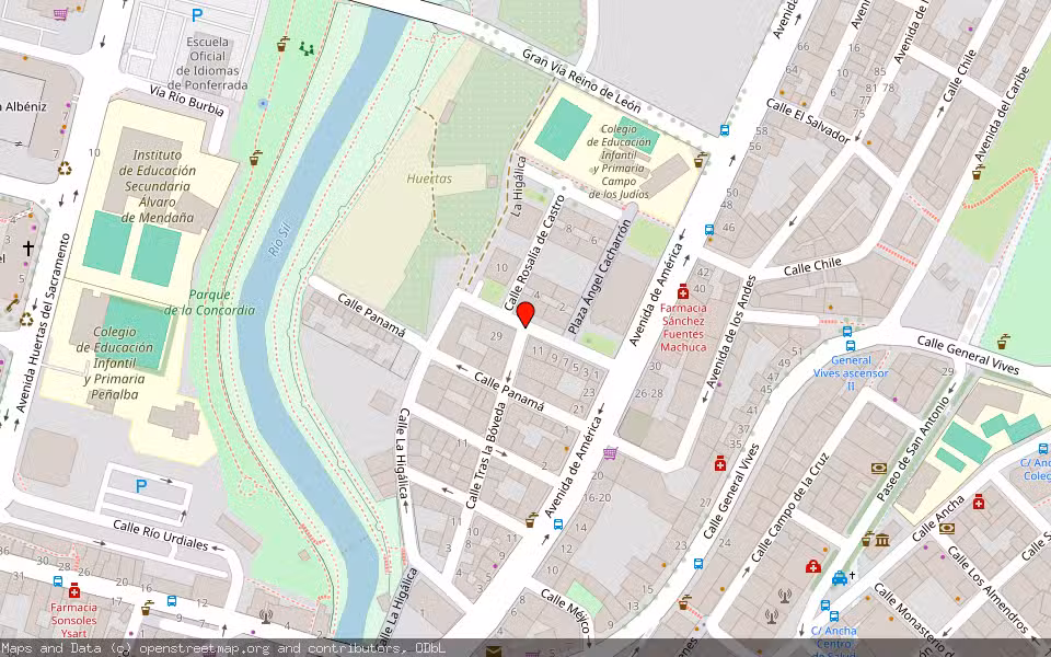 Mapa de Subasta Inmueble (Vivienda) en Ponferrada, León