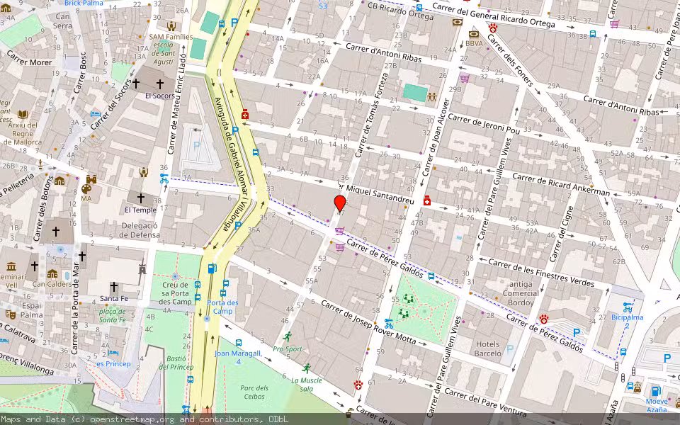 Mapa de Subasta Inmueble (Vivienda) en Palma, Illes Balears