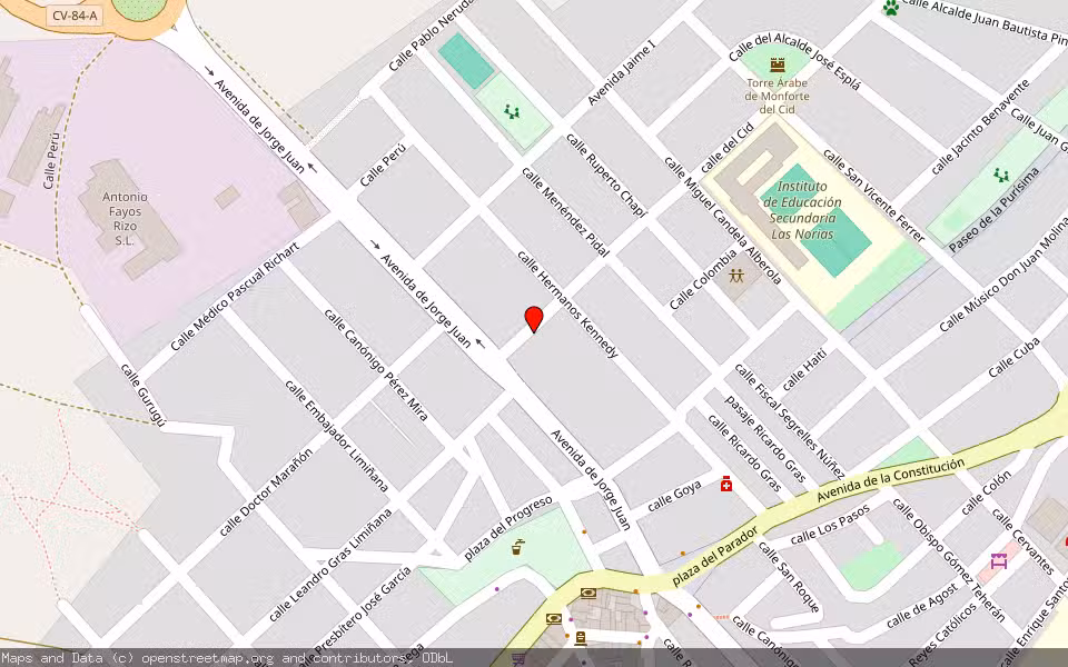 Mapa de Subasta Inmueble (Vivienda) en Monforte Del Cid, Alicante/Alacant