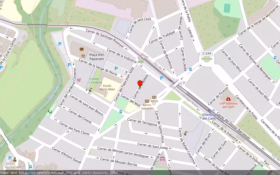 Mapa de Subasta Inmueble (Vivienda) en Viulanova Del Cami, Barcelona