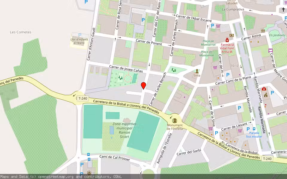 Mapa de Subasta Inmueble (Vivienda) en De Llorenç Del Penedés, Tarragona