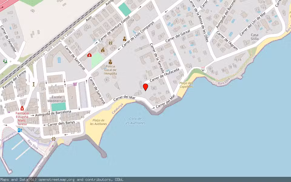 Mapa de Subasta Inmueble (Vivienda) en L'ampolla, Tarragona