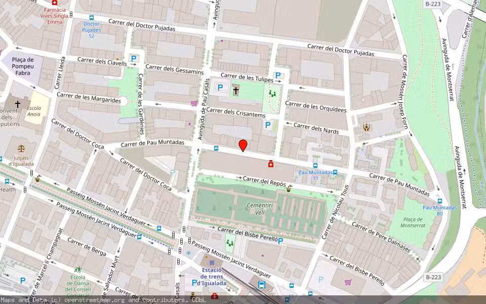 Mapa de Subasta Inmueble (Local comercial) en Igualada, Barcelona